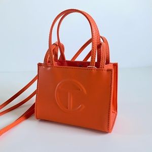 Telfar Small Orange Shopping Bag
